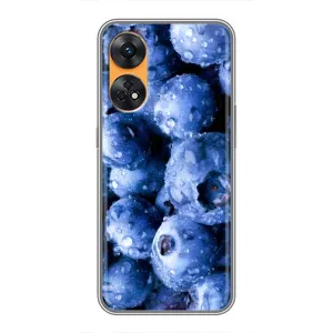 Чехол с изображением вкусной еды для Oppo Reno 8T (Голубика)