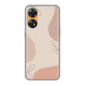 Чохол квітковий дизайн для Oppo Reno 8T (Кориневий фон)