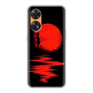 Летний Чехол на Oppo Reno 8T (Красный Закат)