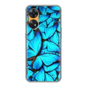 Силиконовый бампер с картинкой животных для Oppo Reno 8T (Крылья бабочек)