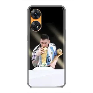 Чехлы Лео Месси Аргентина для Oppo Reno 8T (Кубок Мира)