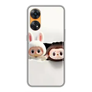 Чехол с принтом Лабубу для Oppo Reno 8T (Фигурки Labubu)