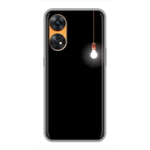 Чехол с картинками на черном фоне для Oppo Reno 8T (Лампочка)