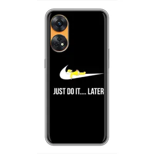 Силиконовый Чехол на Oppo Reno 8T с картинкой Nike (Later)
