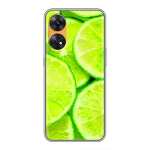 Чехол с изображением вкусной еды для Oppo Reno 8T (Лайм)
