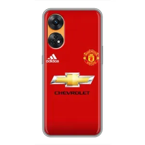 Силиконовые Чехлы принт Футбол на Oppo Reno 8T (Man United)