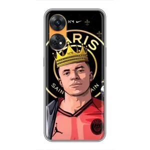 Чехол (TPU) с Футболистом на Oppo Reno 8T (Mbappe King)