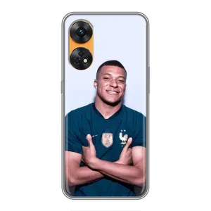 Чехол (TPU) с Футболистом на Oppo Reno 8T (Мбаппешичка)