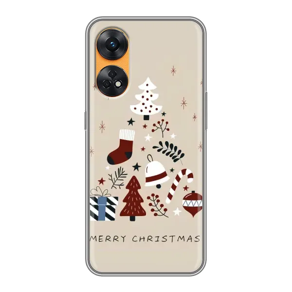 Чехол с рисунком «Merry Christmas» для OPPO Reno 8T Чехол с рисунком «Merry Christmas» для OPPO Reno 8T