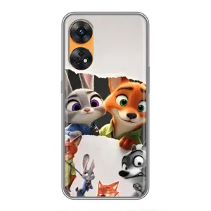 Силиконовый чехол с принтом Зоотрополіс для Oppo Reno 8T (Персонажи Зоо)