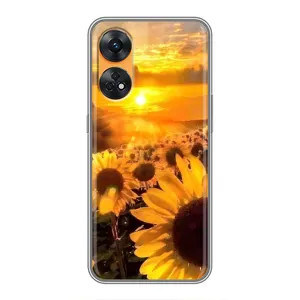 Чохол з Квітами для Oppo Reno 8T (поле соняшників)