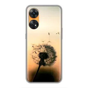 Силіконовий Чохол з кульбабками на Oppo Reno 8T (Роздмухана кульбабка)