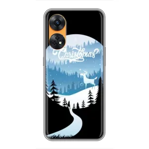 Силіконовий бампер на різдво для Oppo Reno 8T (Різдвяний Олень)