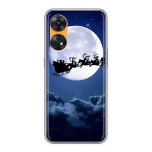Чохол Санта Клаус для Oppo Reno 8T (Санта - місяць)