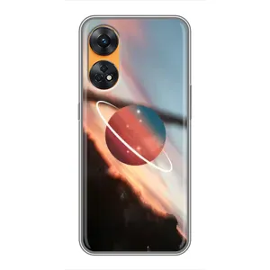 Чохол (ТПУ) з планетами на Oppo Reno 8T (Сатурн)