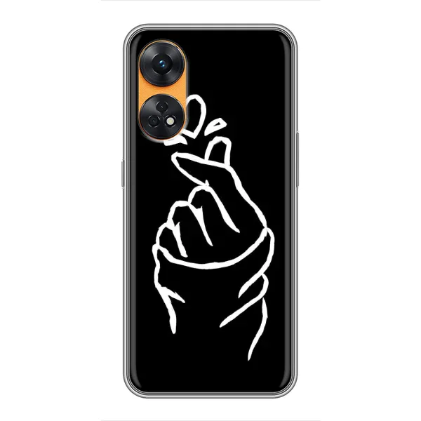 Чехол с рисунком «Сердце на черном» для OPPO Reno 8T Чехол с рисунком «Сердце на черном» для OPPO Reno 8T
