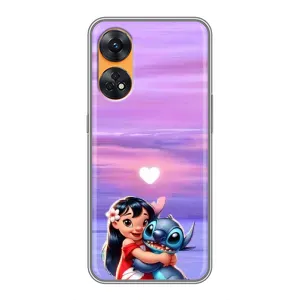Чехол с рисунком Стич для OPPO Reno 8T (Стич и Лило)