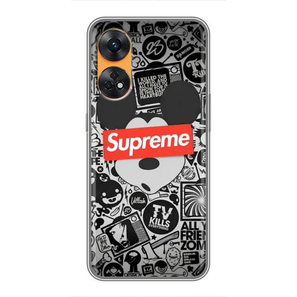 Чехол с рисунком «Supreme Маус» для OPPO Reno 8T Чехол с рисунком «Supreme Маус» для OPPO Reno 8T