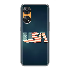 Чохол Прапор USA для Oppo Reno 8T (USA)
