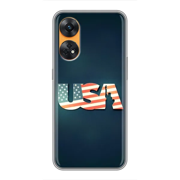Чехол с рисунком «USA» для OPPO Reno 8T Чехол с рисунком «USA» для OPPO Reno 8T