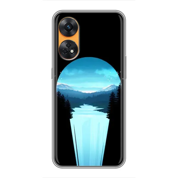 Чехол с рисунком «Синий Водопад» для OPPO Reno 8T Чехол с рисунком «Синий Водопад» для OPPO Reno 8T