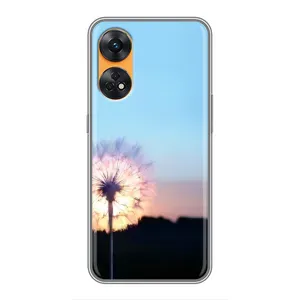 Силіконовий Чохол з кульбабками на Oppo Reno 8T (Захід з кульбабкою)