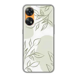 Чохол квітковий дизайн для Oppo Reno 8T (Зелений дизайн)