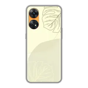 Чохол квітковий дизайн для Oppo Reno 8T (Зелений фон)