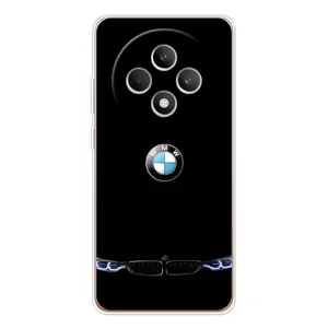 Силиконовый бампер с картинкой машины на OPPO Reno12 F (Черный BMW)