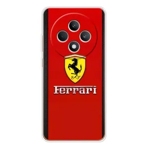 Силиконовый бампер с картинкой машины на OPPO Reno12 F (Ferrari Logo)