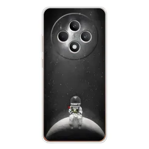 Силиконовый Чехол с принтом "Космонавты" на OPPO Reno12 F (Космонавт романтик)