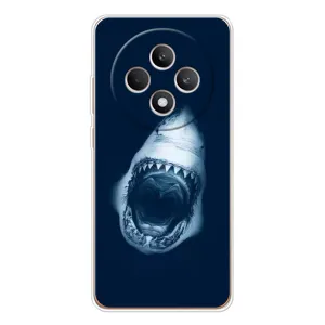 Силиконовый бампер с картинкой животных для OPPO Reno12 F (Пасть Акулы)