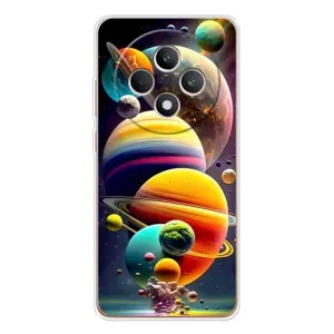 Чехол (ТПУ) с планетами на OPPO Reno12 F (Солнечна система)