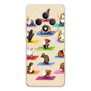 Чехол с Прикольным принтом на OPPO Reno12 F (Ёга свинок)
