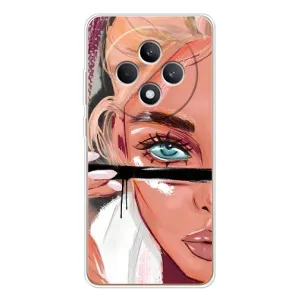 Силіконовый Чохол на OPPO Reno12 FS з картинкой Модных девушек (Дівчина та вії)