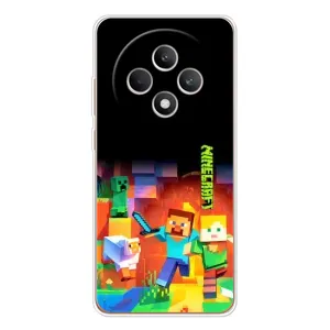 Чехлы для OPPO Reno12 FS (Персонажи Майн Крафт) (Герой Майнкрафт)