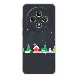 Силіконовий бампер на різдво для OPPO Reno12 FS (Місто зимове)