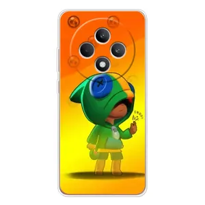 Чехол Бравл Старс для OPPO Reno12 FS (LEON в кофте)