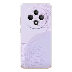 Чохол квітковий дизайн для OPPO Reno12 FS (Монстера фіолетова)