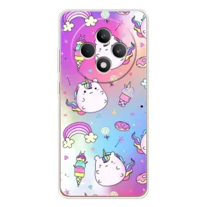 Чехол Unicorn на OPPO Reno12 FS (Радуга и Единорог)