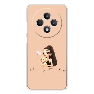 Силиконовый Чехол на OPPO Reno12 FS с картинкой Стильных Девушек (С собакой)