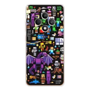 Чехол майнкрафт для OPPO Reno12 FS (Все персонажи)