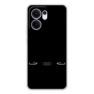 Силиконовый бампер с картинкой машины на OPPO Reno13 F (Силует Audi)