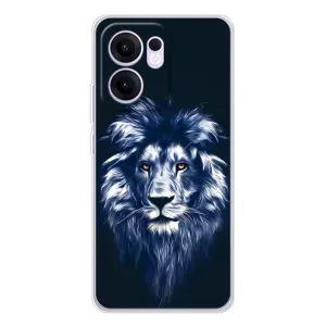 Чехол с картинкой на OPPO Reno13 F (Лев - синий)