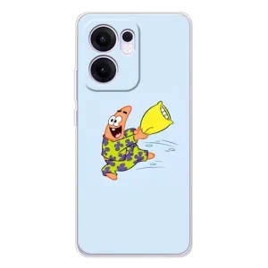 Чехлы с Патриком на OPPO Reno13 F (Патрик с подушкой)
