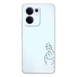Чехлы (Знак сердечка) на OPPO Reno13 F (Сердце на голубом)