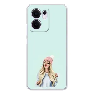 Силіконовый Чохол на OPPO Reno13 F з картинкой Модных девушек (В шапці)