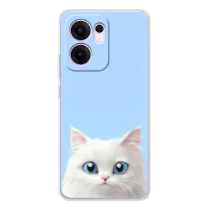 Чехол на тематику: Коты для OPPO Reno 13 FS 5G (Белый кот)