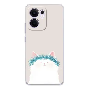 Чехол на тематику: Коты для OPPO Reno 13 FS 5G (Белый котик)