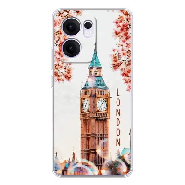Чехол с рисунком «Часы Лондон» для OPPO Reno 13 FS 5G Чехол с рисунком «Часы Лондон» для OPPO Reno 13 FS 5G